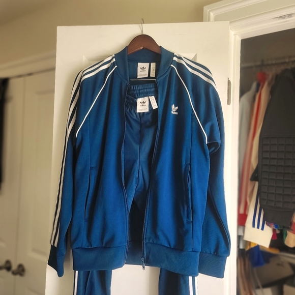 Adidas Originals SST Men's Tracksuit 2pc Legend Marine Sz Med DV1513 DV1517 - Picture 10 of 15
